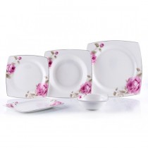 Porio 85 Parça Bonechina Kare Yemek Takımı (M44-105)