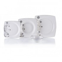 Porio 85 Parça Bonechina Kare Yemek Takımı (M44-107)