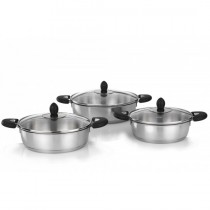 Hisar 6 Parça Yapışmaz Sahan Seti-Mercury Siyah