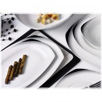 Noble Life 28 Parça Porselen Yemek Takımı-Black Wings