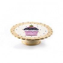 Porio Puantiyeli Sarı Kek Standı