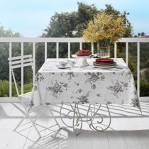 Taç Dikdörtgen Masa Örtüsü (Carlina-Gri)