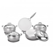 Hisar 9 Parça Seramik Tencere Seti-Mercury Gri