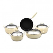 Hisar 9 Parça Teflon Tencere Seti-Mercury Sedef