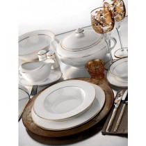 Kütahya Porselen 84 Parça Porselen Yemek Takımı-Transparent Bone 15100