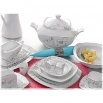 Noble Life 86 Parça Porselen Yemek Takımı-Frame