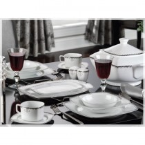 Noble Life 86 Parça Porselen Yemek Takımı-Twist
