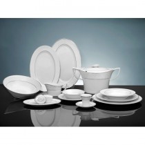 Hisar 85 Parça Porselen Yemek Takımı-Rose