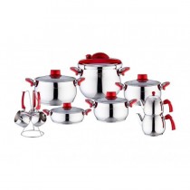 Pierre Cardin 18 Parça Çelik Tencere Seti (Crown-K)