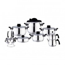 Pierre Cardin 18 Parça Çelik Tencere Seti (Crown-S)