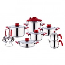 Pierre Cardin 18 Parça Çelik Tencere Seti (Royalty-K)
