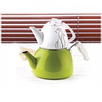 Noble Life Porselen Emaye Çaydanlık-Grass