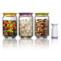 Colopot 3'lü Vakumlu Cam Kavanoz 0,75L